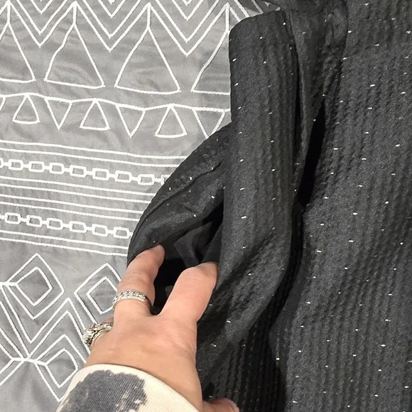 Madewell Nightfall Jacquard Cutout Black And Sparkle Dress Size 2 - Picture 7 of 9